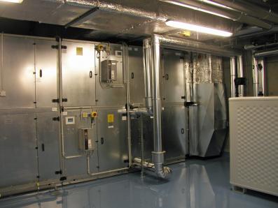 Zentrale der Be- und Entlüftungsanlage