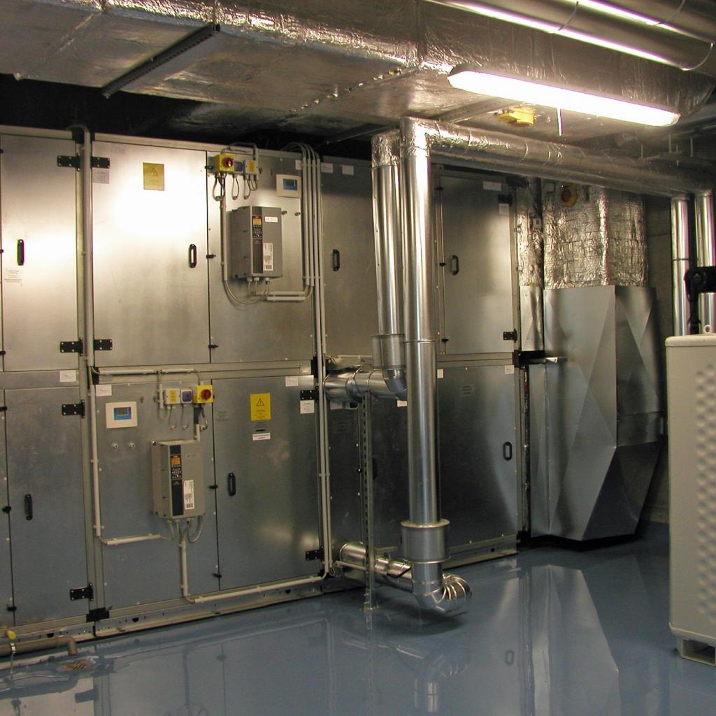 Zentrale der Be- und Entlüftungsanlage